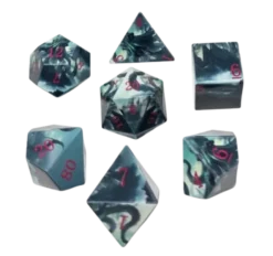 Set de 7 Dés JDR Répliquant - Cthulhu UV Printing