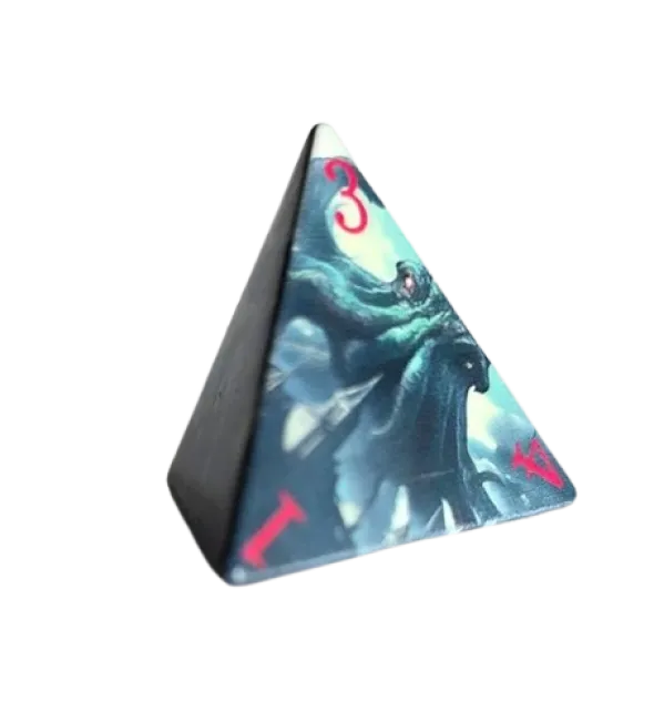 Set de 7 Dés JDR Répliquant - Cthulhu UV Printing