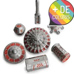 Set de 7 Dés JDR Répliquant : Cyber