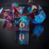 Set de 7 Dés JDR Répliquant - Glace et Feu