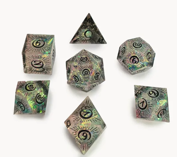 Set de 7 Dés JDR Répliquant - Magic