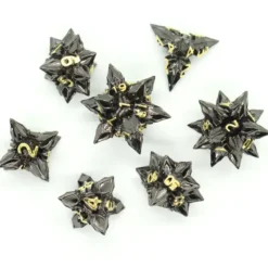 Set de 7 Dés JDR Répliquant - Étoiles Noires