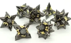 Set de 7 Dés JDR Répliquant - Étoiles Noires