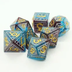 Set de 7 Dés JDR Répliquant - Vitrail