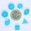 Set de 7 Mini Dés JDR Chessex : Luminary Sky / Silver