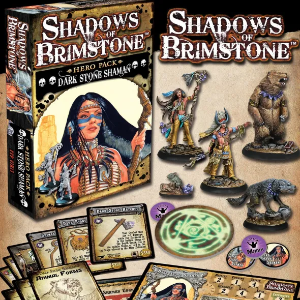 Shadows of Brimstone: Dark Stone Shaman Hero Pack