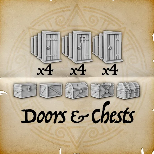 Skull Tales: Full Sail! - Doors (12) and Chests (5)