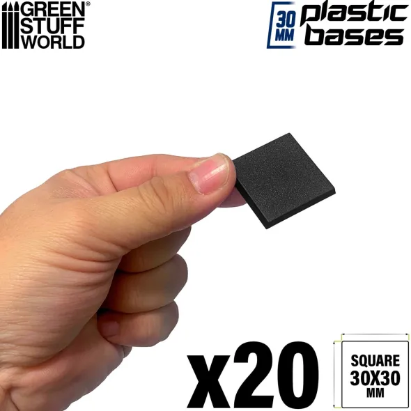 Socles Carrés 30mm en Plastique