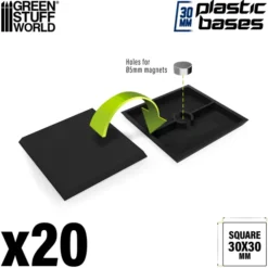 Socles Carrés 30mm en Plastique