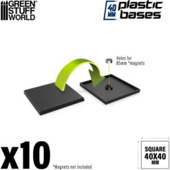 Socles Carrés 40mm en Plastique