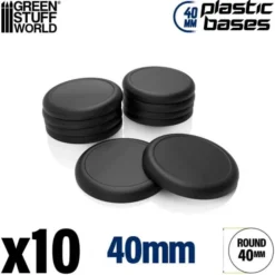 Socles de Plastique Ronds 40mm - Bords Arrondis