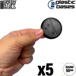 Socles de Plastique Ronds 50mm - Bords Arrondis
