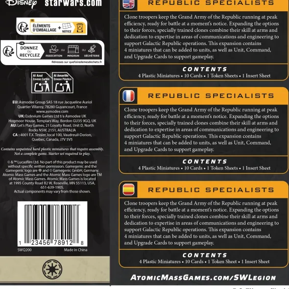 Star Wars: Légion - Republic Specialists