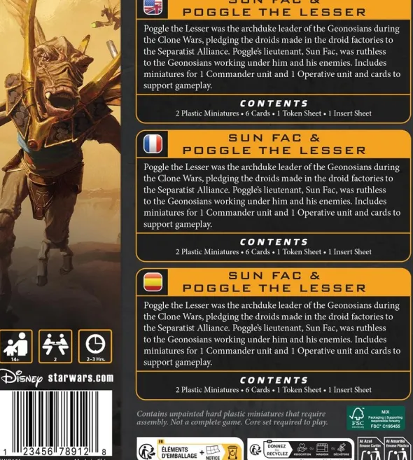 Star Wars : Légion - Sun Fac & Poggle the Lesser