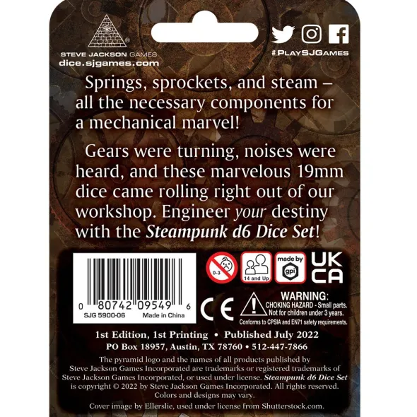 Steampunk D6 Dice Set