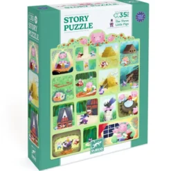 Story Puzzle - Les Trois Petits Cochons - 35 Pièces