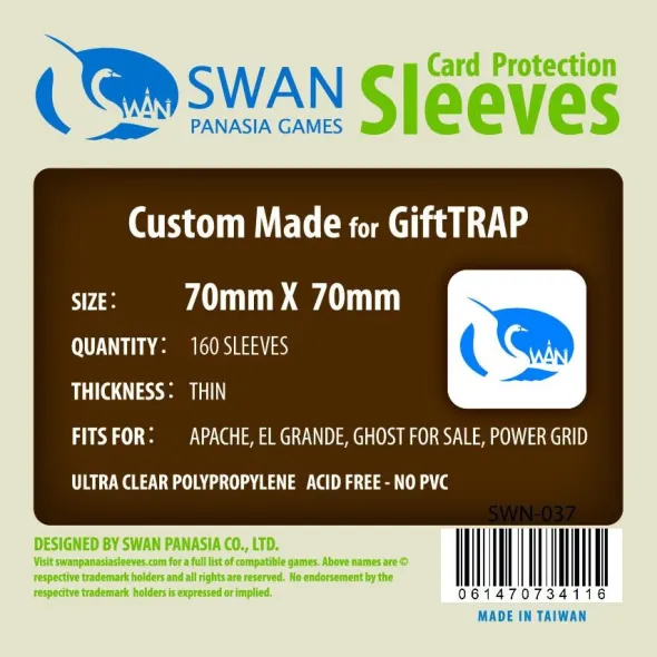 Swan Panasia - Card Sleeves Standard - 70x70mm - 160p