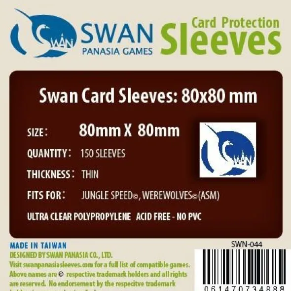 Swan Panasia - Card Sleeves Standard - 80x80mm - 150p