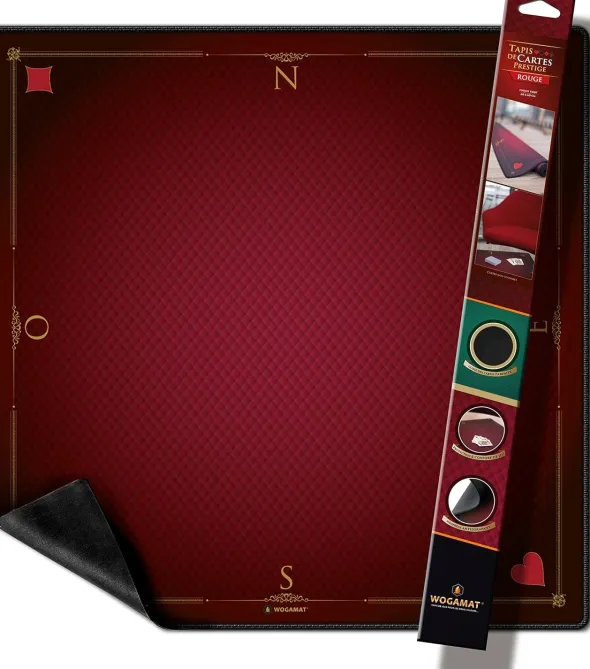 Tapis Cartes Prestige Rouge 60x60 cm