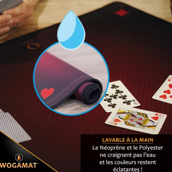 Tapis Cartes Prestige Rouge 60x60 cm