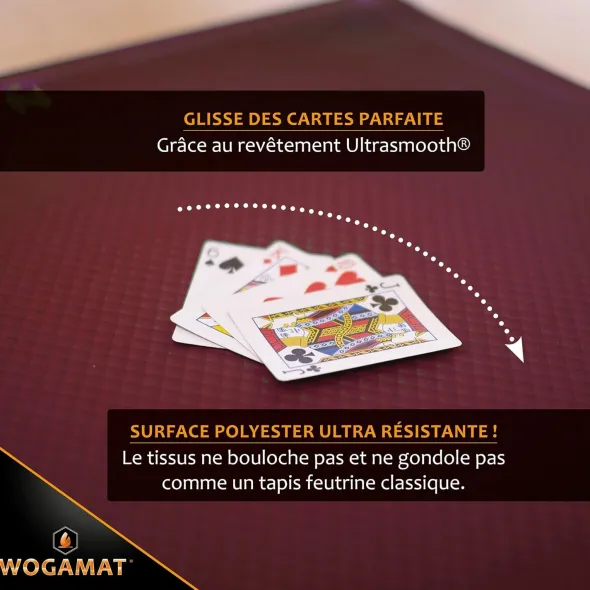 Tapis Cartes Prestige Rouge 60x60 cm