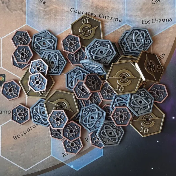 Terraforming Mars - Ensemble de pièces en métal compatibles