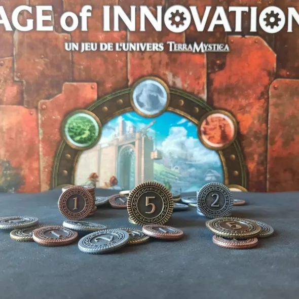 Terra Mystica / Age of Innovation - Ensemble de pièces en métal compatibles