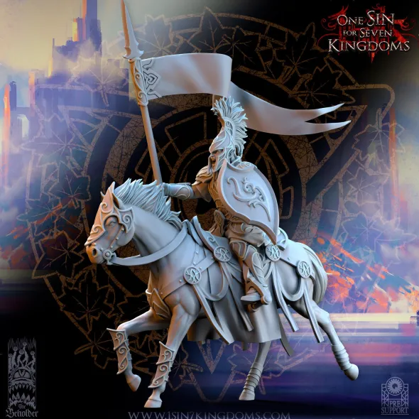 The Beholder Miniatures - Elfes - Commandement Cavalerie Légère