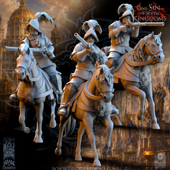 The Beholder Miniatures - Nerverdusk - Mousquetaires Montés