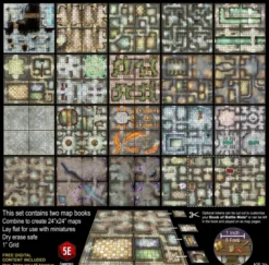 The Dungeon Reignited – Set of 2 Modular, Wipe-Clean Map Books