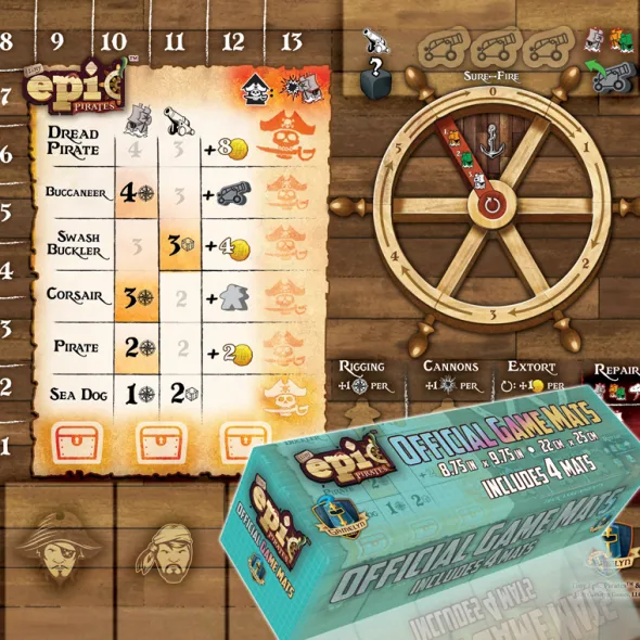 Tiny Epic Pirates - Player Mats 4 Pack
