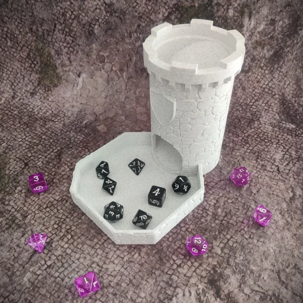 Tour à dés Château - couleur marbre