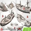 Txarli - Décors Fantasy - Bateaux Échoués