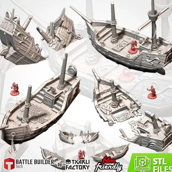 Txarli - Décors Fantasy - Bateaux Échoués