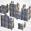 Txarli - Décors Science fiction - Cathedrale fermée en ruines