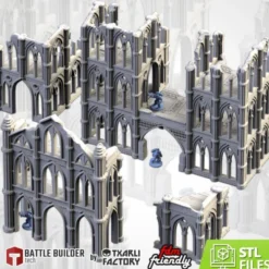 Txarli - Décors Science fiction - Cathedrale ouverte en ruines