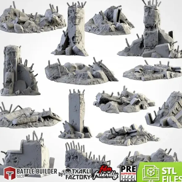 Txarli - Décors SF - Débris de cité
