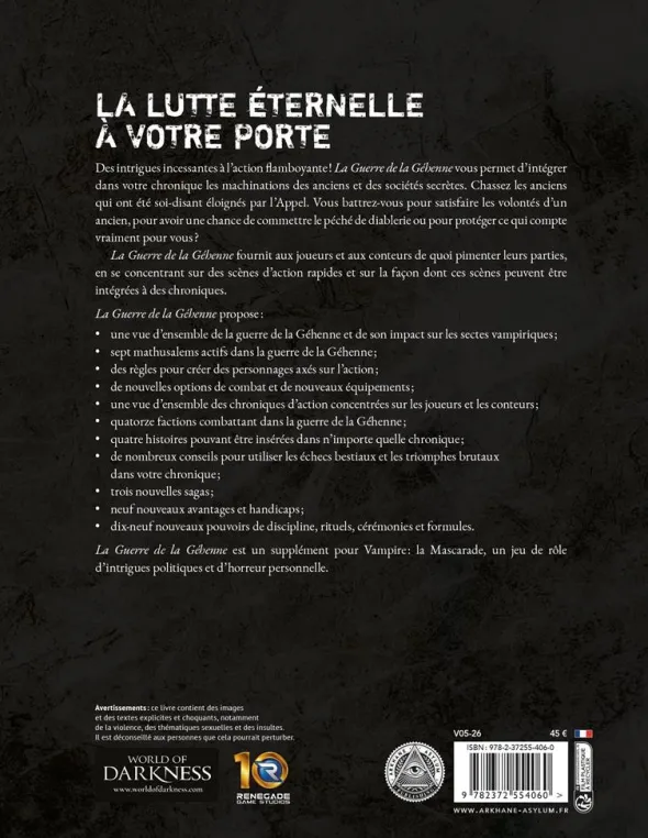 Vampire : La Mascarade - La Guerre de la Géhènne