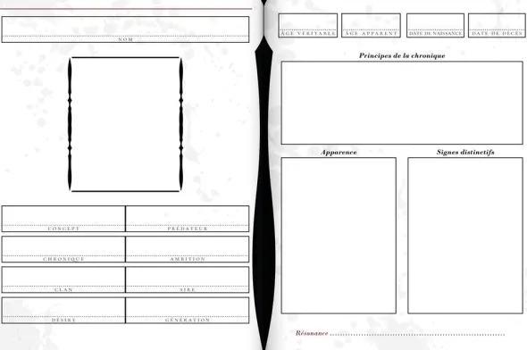 Vampire : La Mascarade - Le Journal du Personnage
