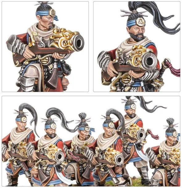 Warhammer - The Old World : Grand Cathay - Fusiliers Grêle de Fer & Équipes de Canon Grue