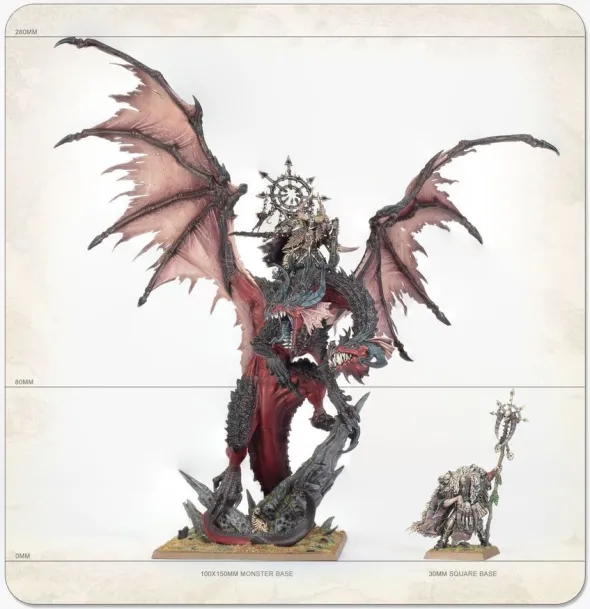 Warhammer - The Old World : Guerriers du Chaos - Seigneur/Sorcier sur Dragon du Chaos