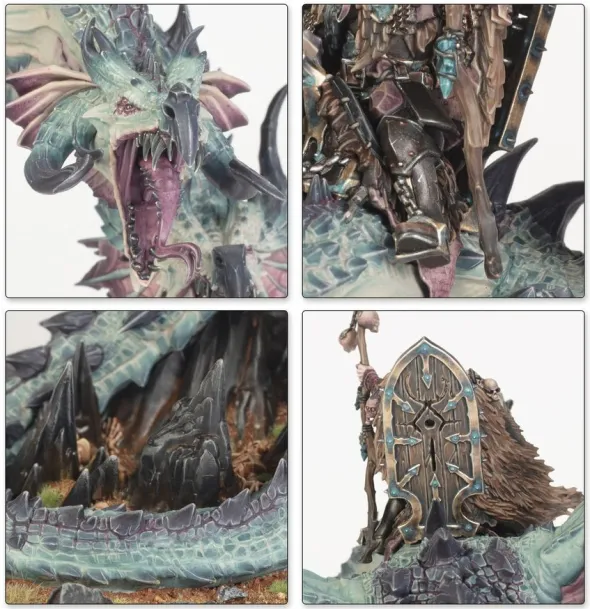 Warhammer - The Old World : Guerriers du Chaos - Seigneur/Sorcier sur Dragon du Chaos