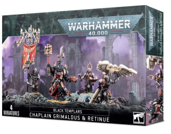 W40K : Black Templars - Chaplain Grimaldus & Retinue