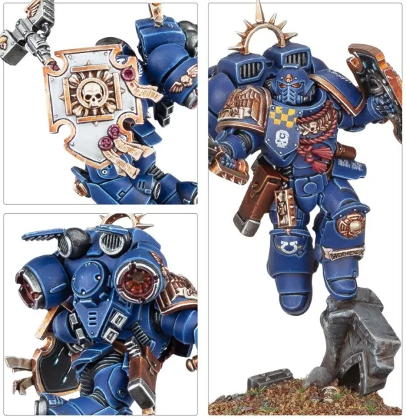 W40K : Space Marines - Capitaine avec Réacteur Dorsal et Bouclier Relique