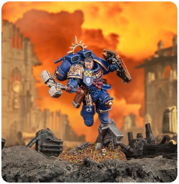 W40K : Space Marines - Capitaine avec Réacteur Dorsal et Bouclier Relique