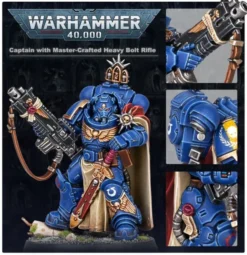 W40K : Space Marines - Capitaine en armure Gravis avec fusil bolter lourd de maître