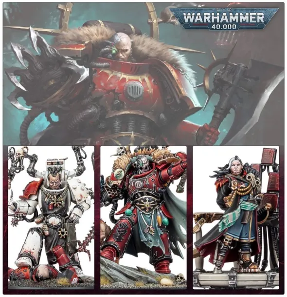 W40K - Space Marines du Chaos - Huron Blackheart et les Maîtres du Maelström