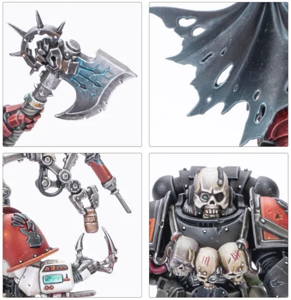 W40K - Space Marines du Chaos - Huron Blackheart et les Maîtres du Maelström