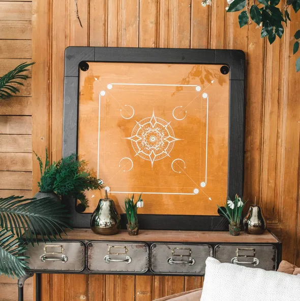 Woodestic Carrom Set (Hêtre vapeur - Ébène)