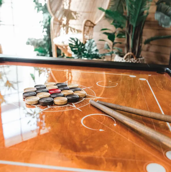 Woodestic Carrom Set (Hêtre vapeur - Ébène)